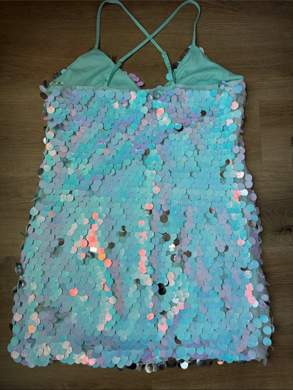 Iridescent Sequin Mini Dress